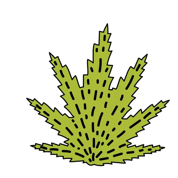 Зеленый Лист Марихуаны Конопли — стоковый вектор