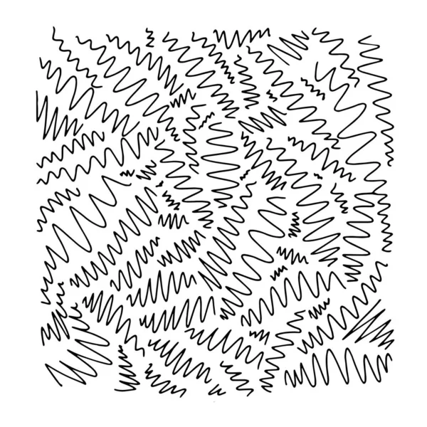 Patrón Abstracto Líneas Curvas Dibujadas Por Una Pluma — Archivo Imágenes Vectoriales