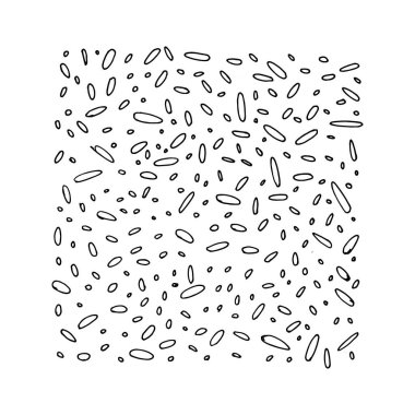 El çizilmiş küçük daireler ve oval desen.