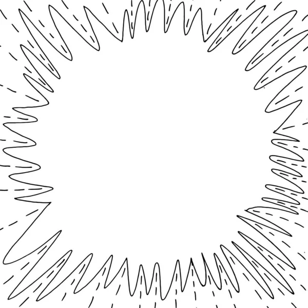 Uno Schizzo Disegnato Mano Una Dimensione Quadrata — Vettoriale Stock