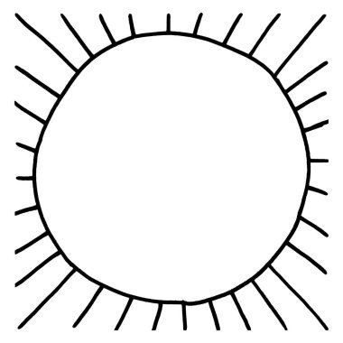 Karalama biçiminde elle çizilmiş kare çerçeve.