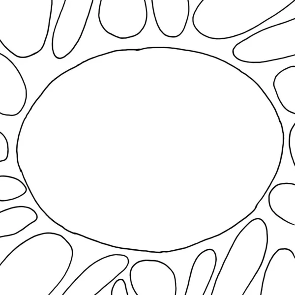 Cadres Croquis Dessinés Main Dans Style Doodle — Image vectorielle