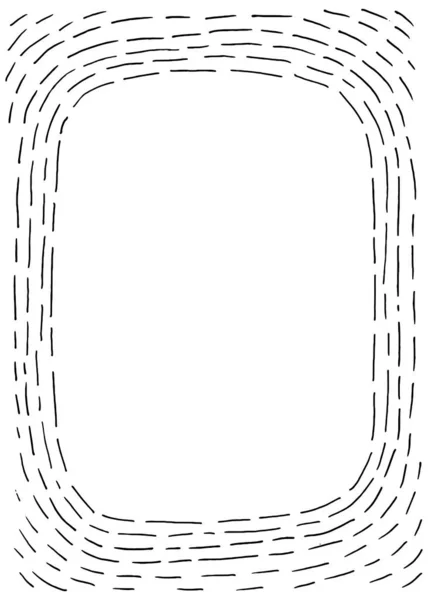 Handgezeichneter Vertikaler Rahmen Doodle Stil — Stockvektor