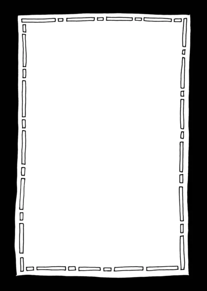 手绘黑白相间的涂鸦动力框架 — 图库矢量图片