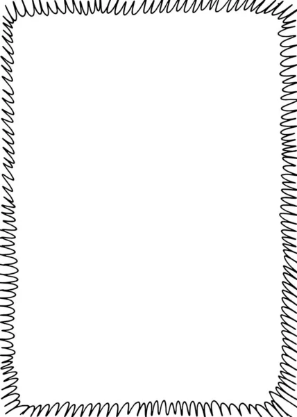 Hand Drawn Black White Frame Doodle Power — Stock Vector