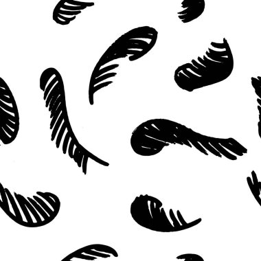 El çizimi siyah ve beyaz soyut desenler.