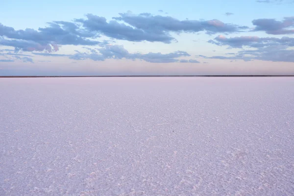 Beautiful View Pink Salt Lake Sunset Azov Ukraine — Stock Photo, Image