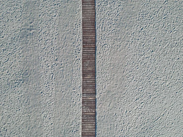 Vista Aérea Verão Praia Vazia Mar Azov Ucrânia Drone Foto — Fotografia de Stock
