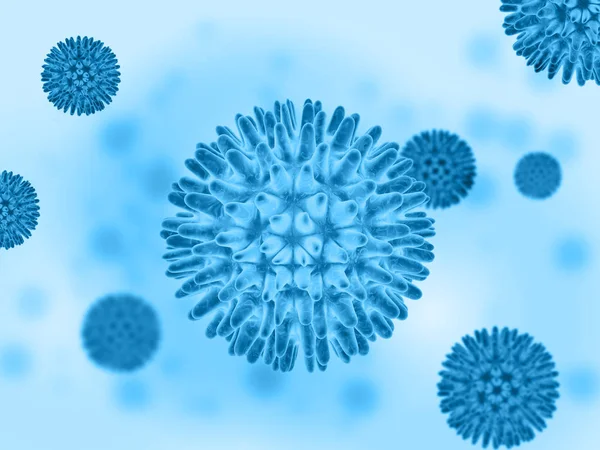 Virus Patogena Mikrober Och Bakterier Mikroskopet Bilden Influensa Celler Och — Stockfoto