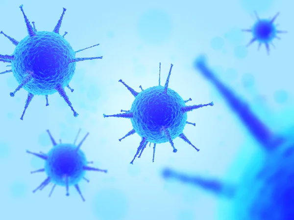 Virus Patogena Mikrober Och Bakterier Mikroskopet Bilden Influensa Celler Och Stockbild