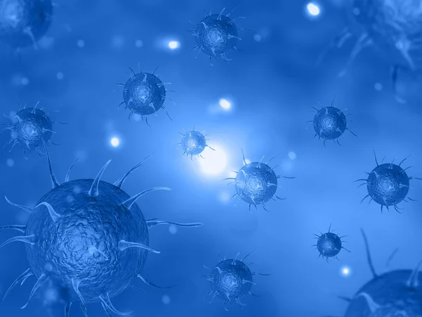 Virus Patogena Mikrober Och Bakterier Mikroskopet Bilden Influensa Celler Och Royaltyfria Stockbilder
