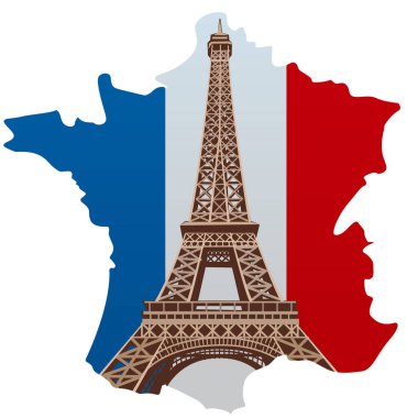 resimde Paris'in Eyfel Kulesi ile ülke Fransa