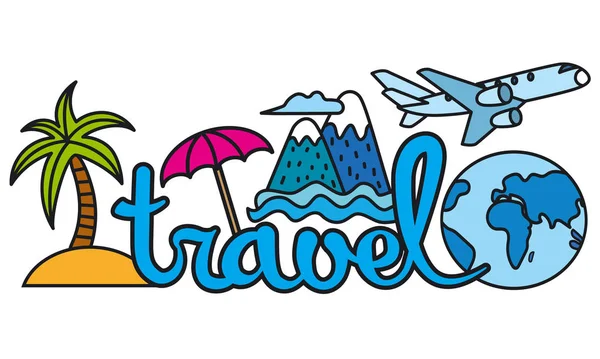 旅行やリゾートのロゴ — ストックベクタ
