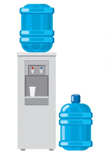 Illustration Water Cooler Full Bottle — Stock Vector