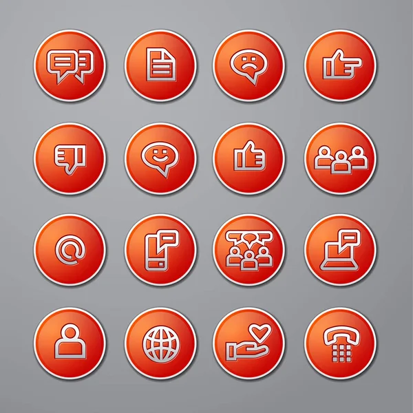 Iconos de redes sociales — Vector de stock