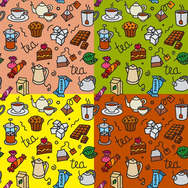 tea seamless patterns