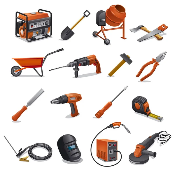 Construction tools set — Stock Vector