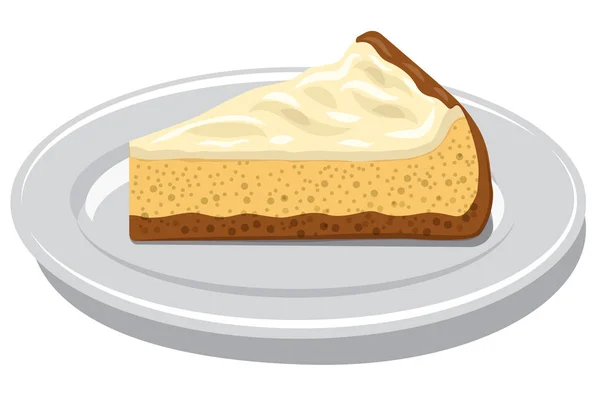 Tarta de queso de Nueva York — Vector de stock