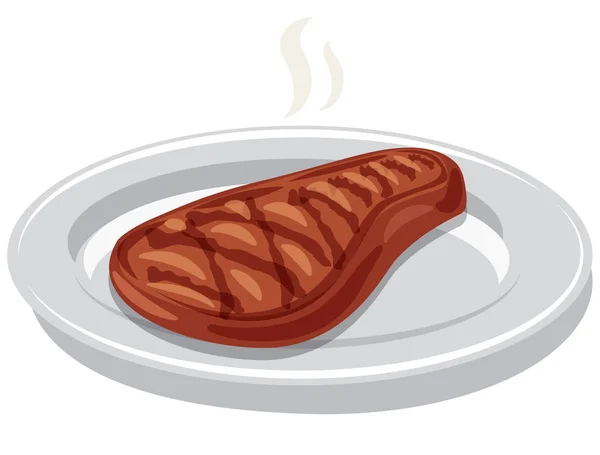 Warme gegrilde biefstuk — Stockvector