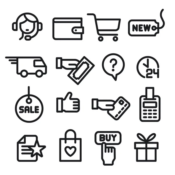 Symbole des E-Commerce-Shops — Stockvektor