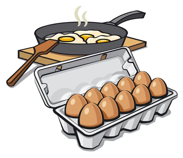 Embalaje de huevos — Vector de stock