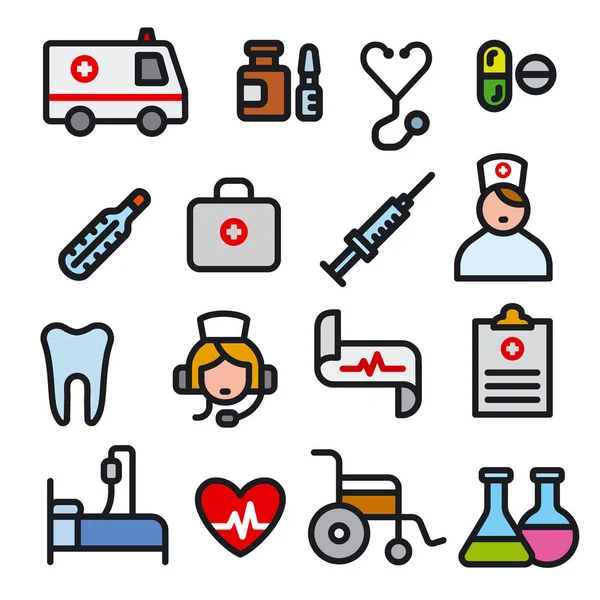 Medicine icons set — Stock Vector