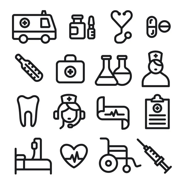Medicine icons set — Stock Vector