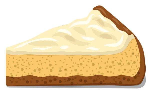 Tarta de queso de Nueva York — Vector de stock