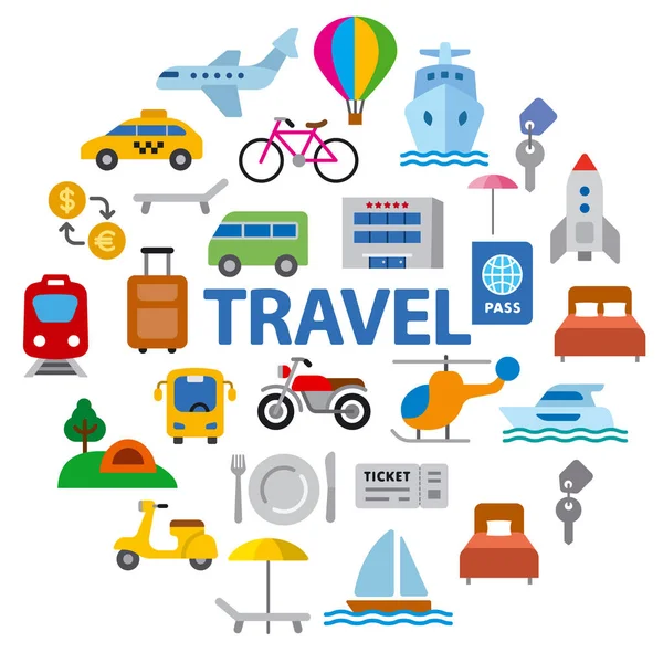 Ikona podróży i transportu — Wektor stockowy