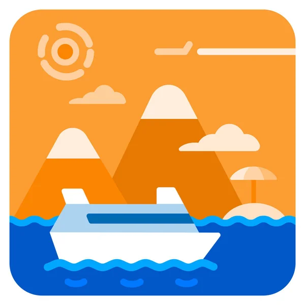 Crucero por mar — Vector de stock