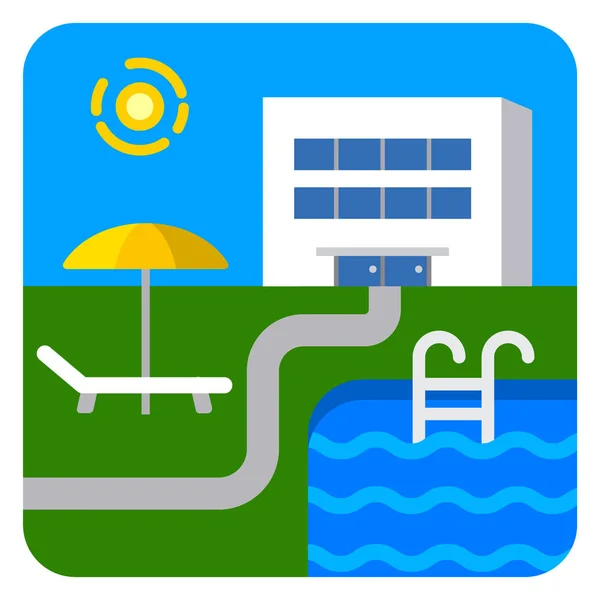 Resort Hotel icon — Stockvector