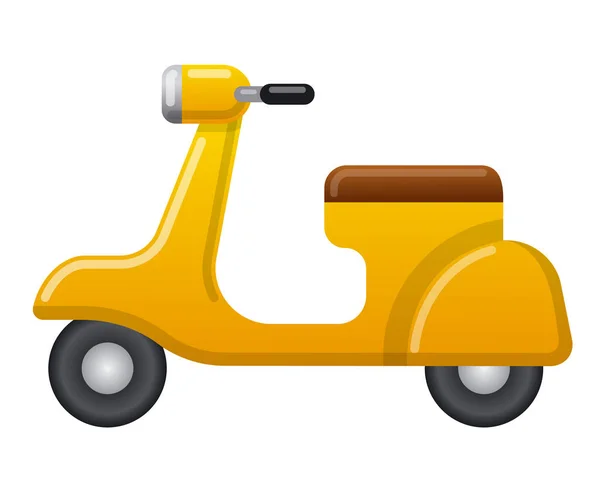 Oldtimer Retro Scooter Ikone — Stockvektor