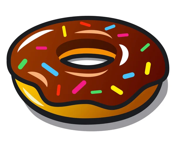 Ilustração Saboroso Donut Envidraçado —  Vetores de Stock