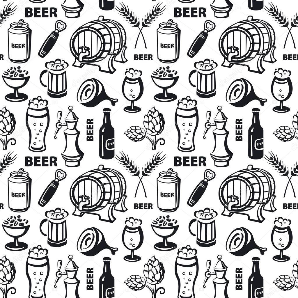 beer seamless pattern