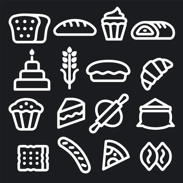 Icone del forno — Vettoriale Stock