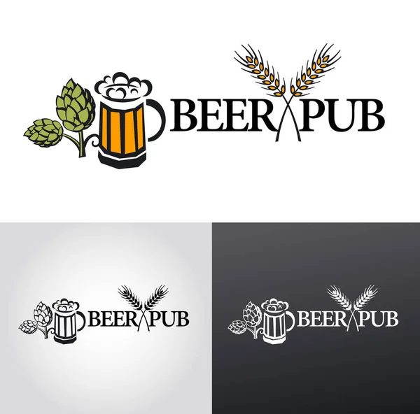 Signo de logotipo de cerveza — Archivo Imágenes Vectoriales