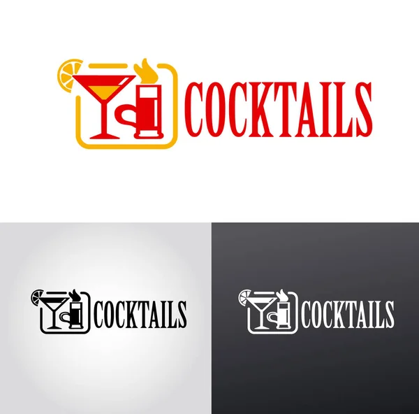 Cócteles bar logo — Archivo Imágenes Vectoriales