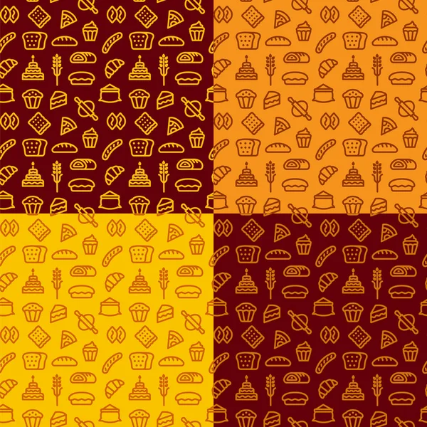 Bakery seamless patterns Royalty Free Stock Illustrations