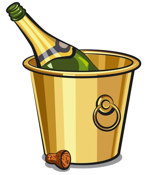 Bouteille de champagne — Image vectorielle