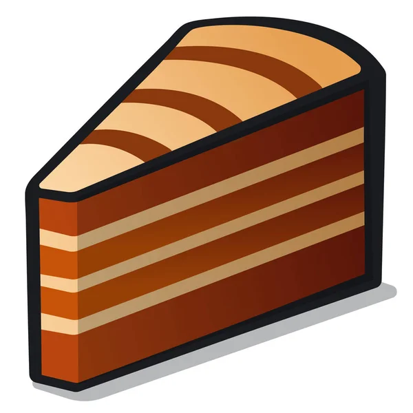 Tart kek dilim — Stok Vektör