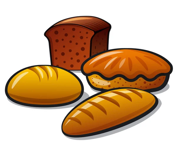 Bread products — Stock Vector