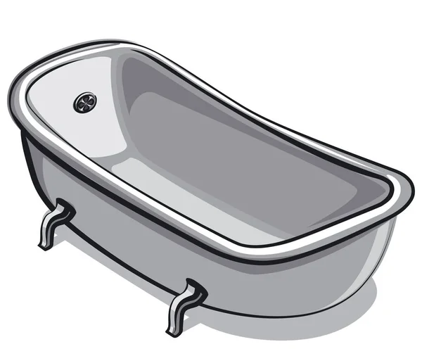 Viejo tubo de baño — Vector de stock