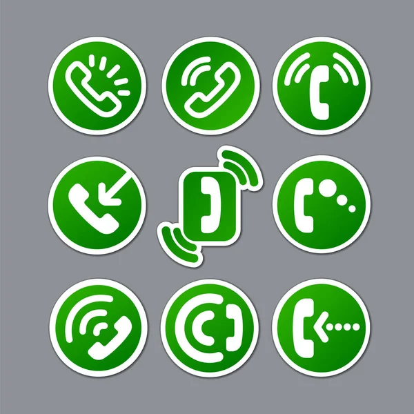 Telefoongesprek stickers — Stockvector