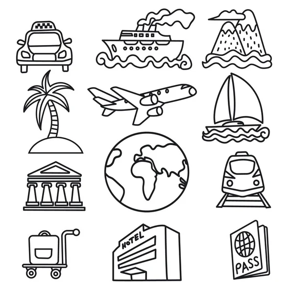 Travel concept icons — Stock Vector