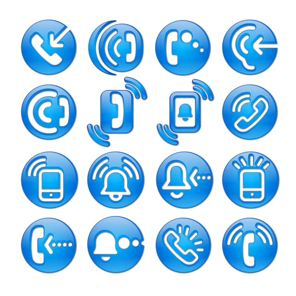 Telefoongesprek pictogrammen — Stockvector