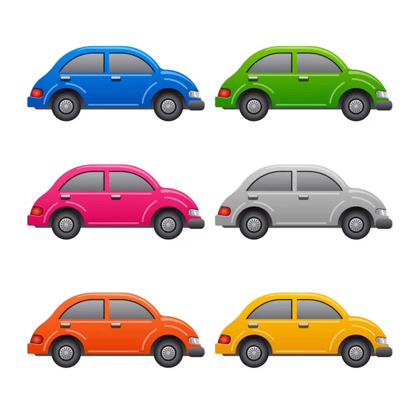 Ilustración Del Conjunto Iconos Coches — Vector de stock