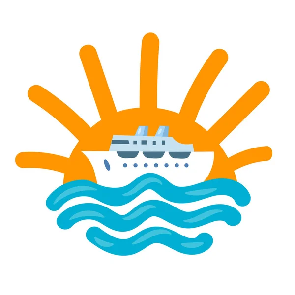 Sea Travel Cruise Icon — Stock Vector