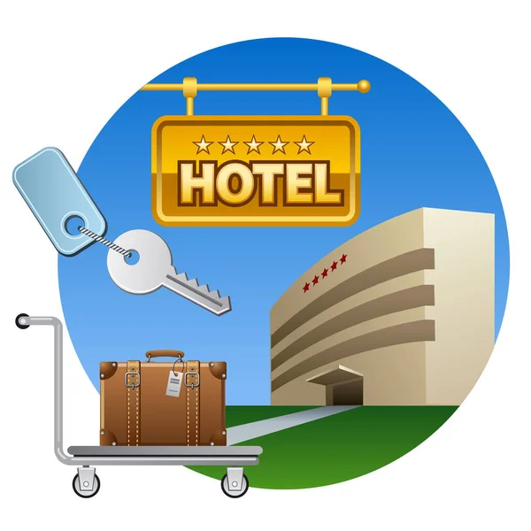 Illustration Des Hotel Service Symbols — Stockvektor