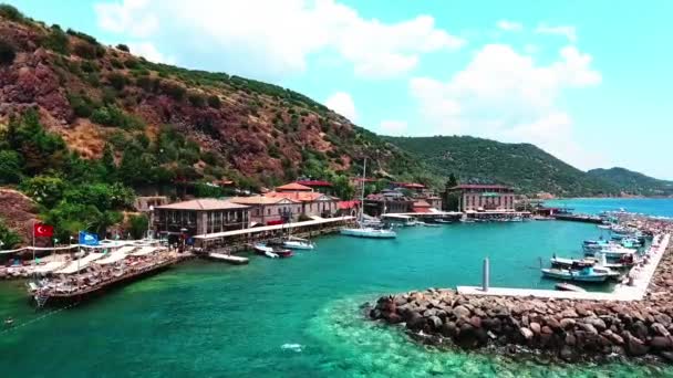 阿索斯 也被称为 Behramkale Behram 是一个小历史上富裕的城镇在 Anakkale Ayvack 土耳其 — 图库视频影像