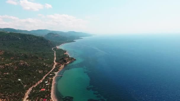 Letecký Pohled Krásné Středozemního Moře — Stock video